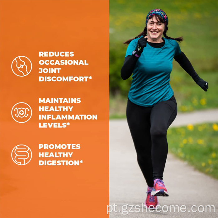 Cápsulas de gengibre açafrão aumentam o suplemento de açafrão cerebral